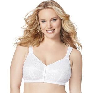 46DD White Front Closure Bra
